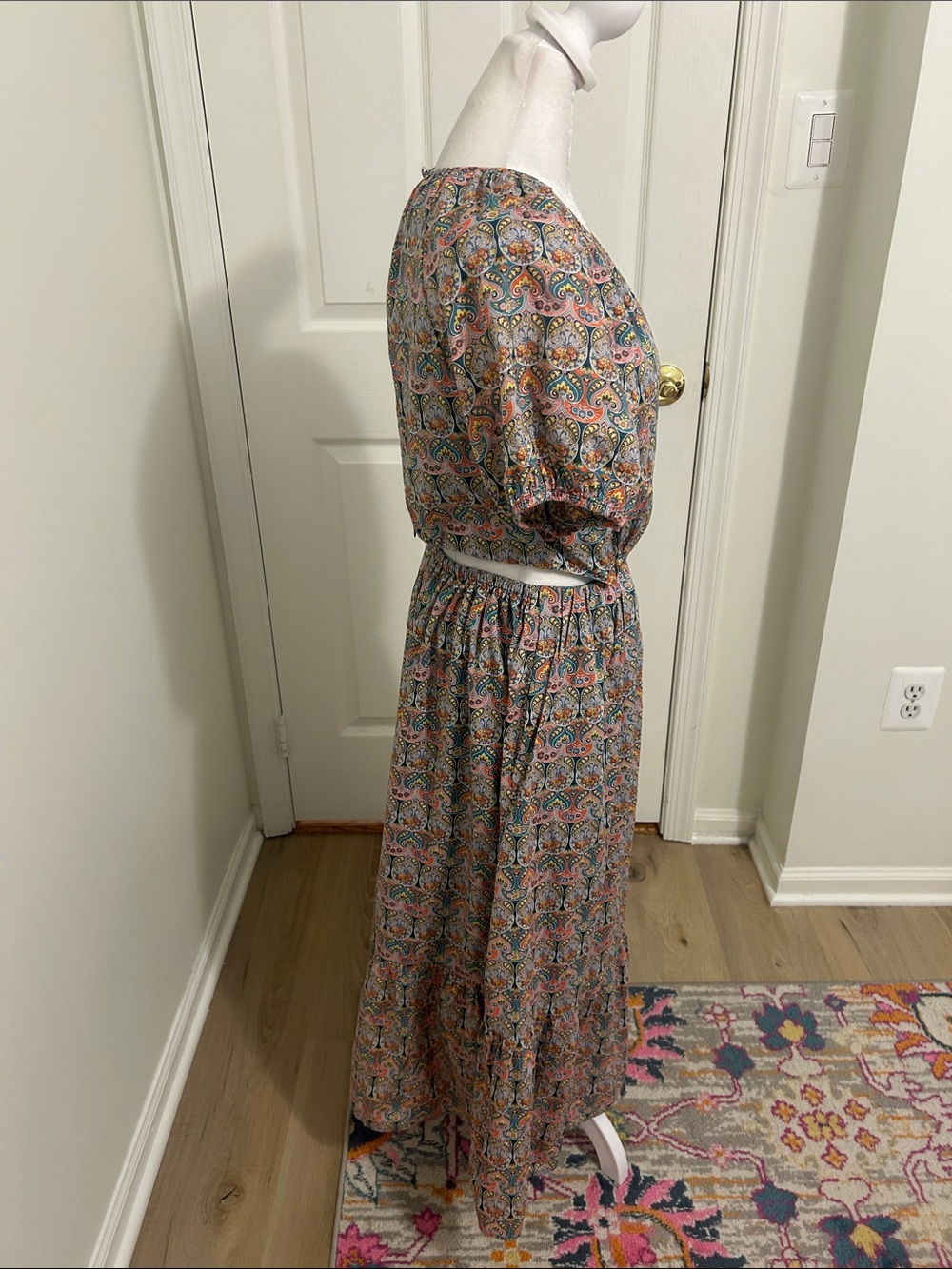 J. Crew Crew Liberty Side Cutout Dress In Giorga Duke Print Size 8 Style# BG128 - Picture 11 of 12